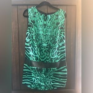 Guess by Marciano, green silk mini dress